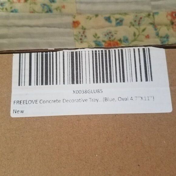 Blue Tray Concrete Decorative Makeup Organizer freelove - Picture 7 of 8